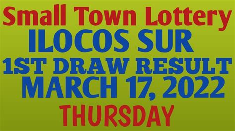 stl ilocos sur 1st draw result today